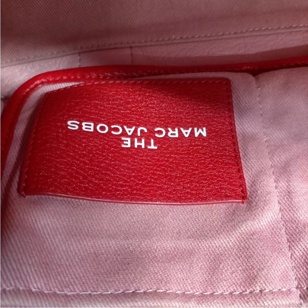 Marc Jacobs Red Tote with Dual Handles and Crossbody Strap - Picture 7 of 8